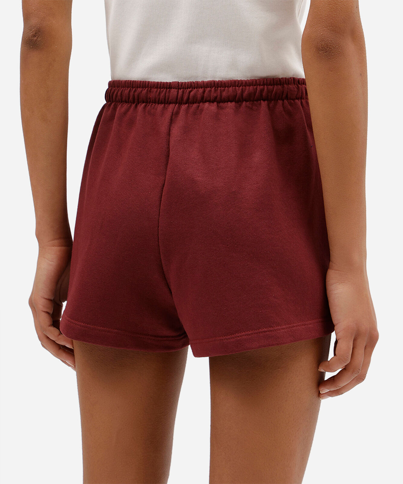 short de pijama avulso feminino cós elástico vinho