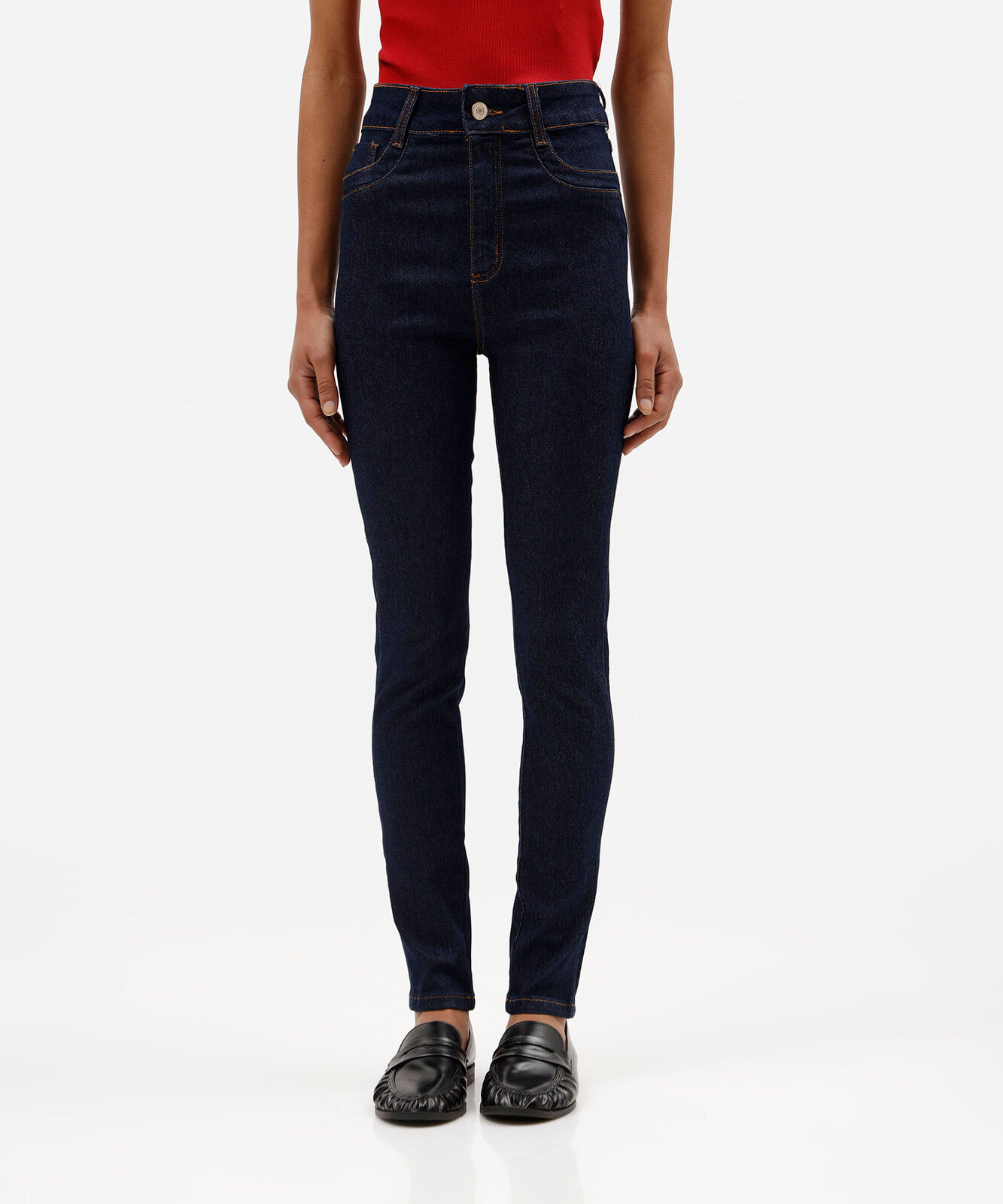 calça skinny feminina jeans levanta bumbum sawary azul