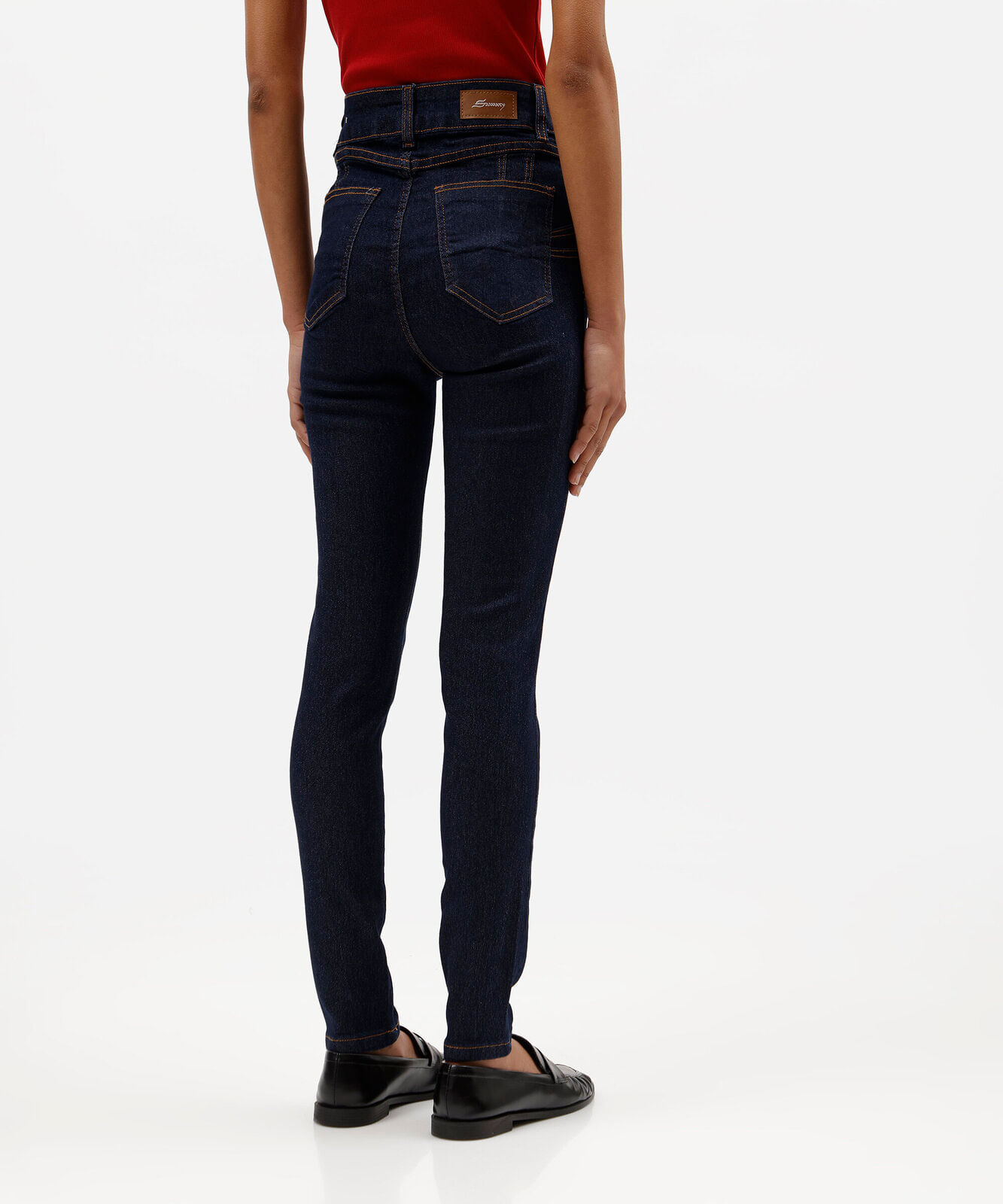 calça skinny feminina jeans levanta bumbum sawary azul