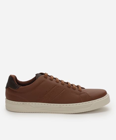 sapatênis masculino com textura marrom