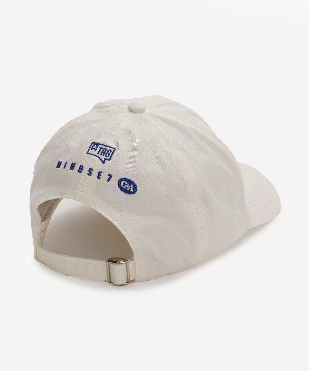 boné de sarja com bordado mindset off white