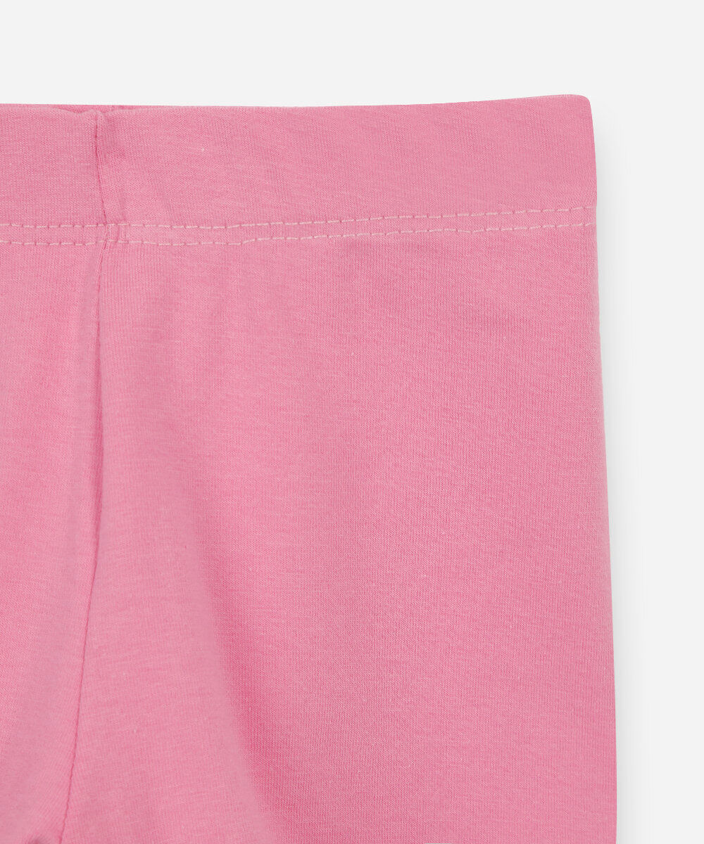 conjunto curto infantil de algodão patrulha canina rosa
