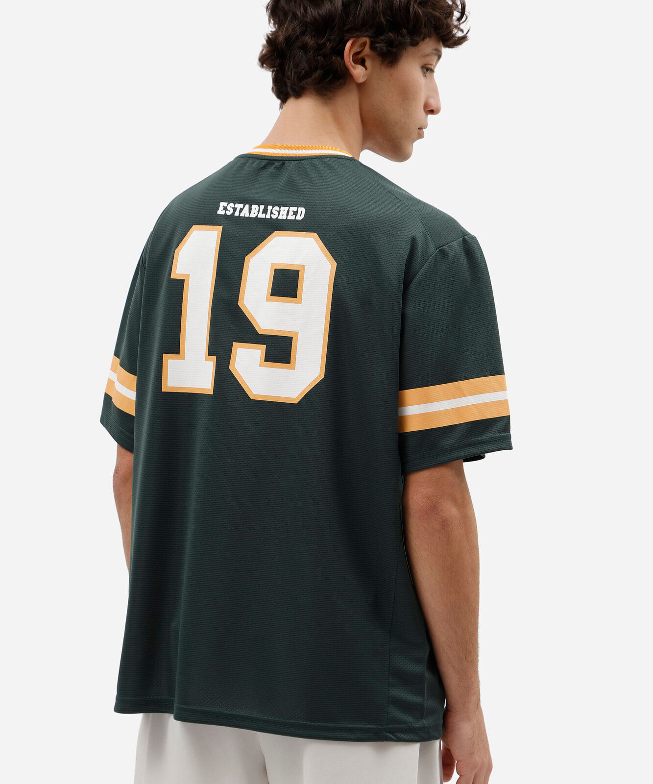 camiseta esportiva masculina gola v manga curta packers nfl verde