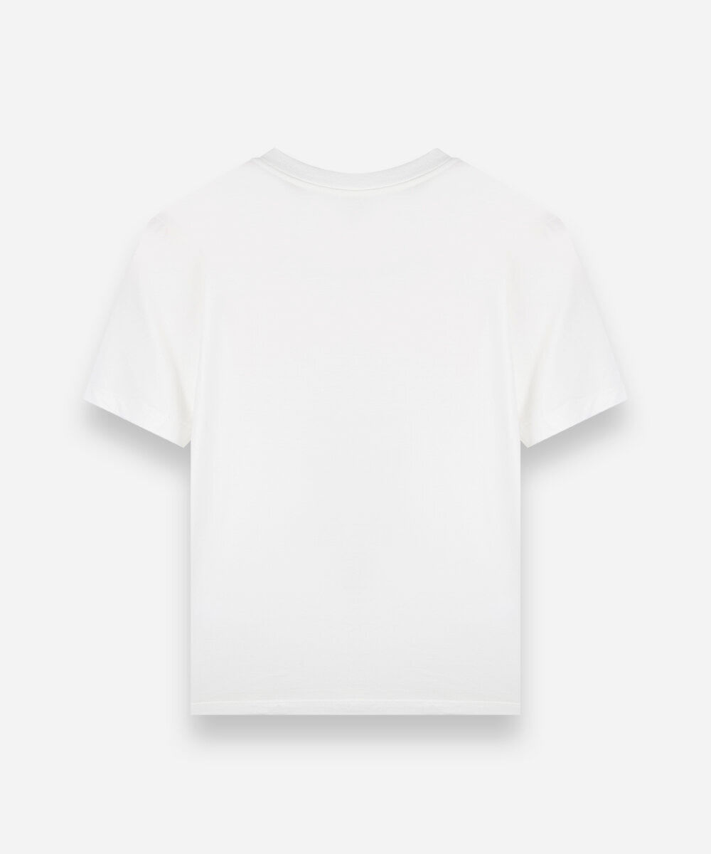 camiseta juvenil de algodão manga curta demon slayer off white