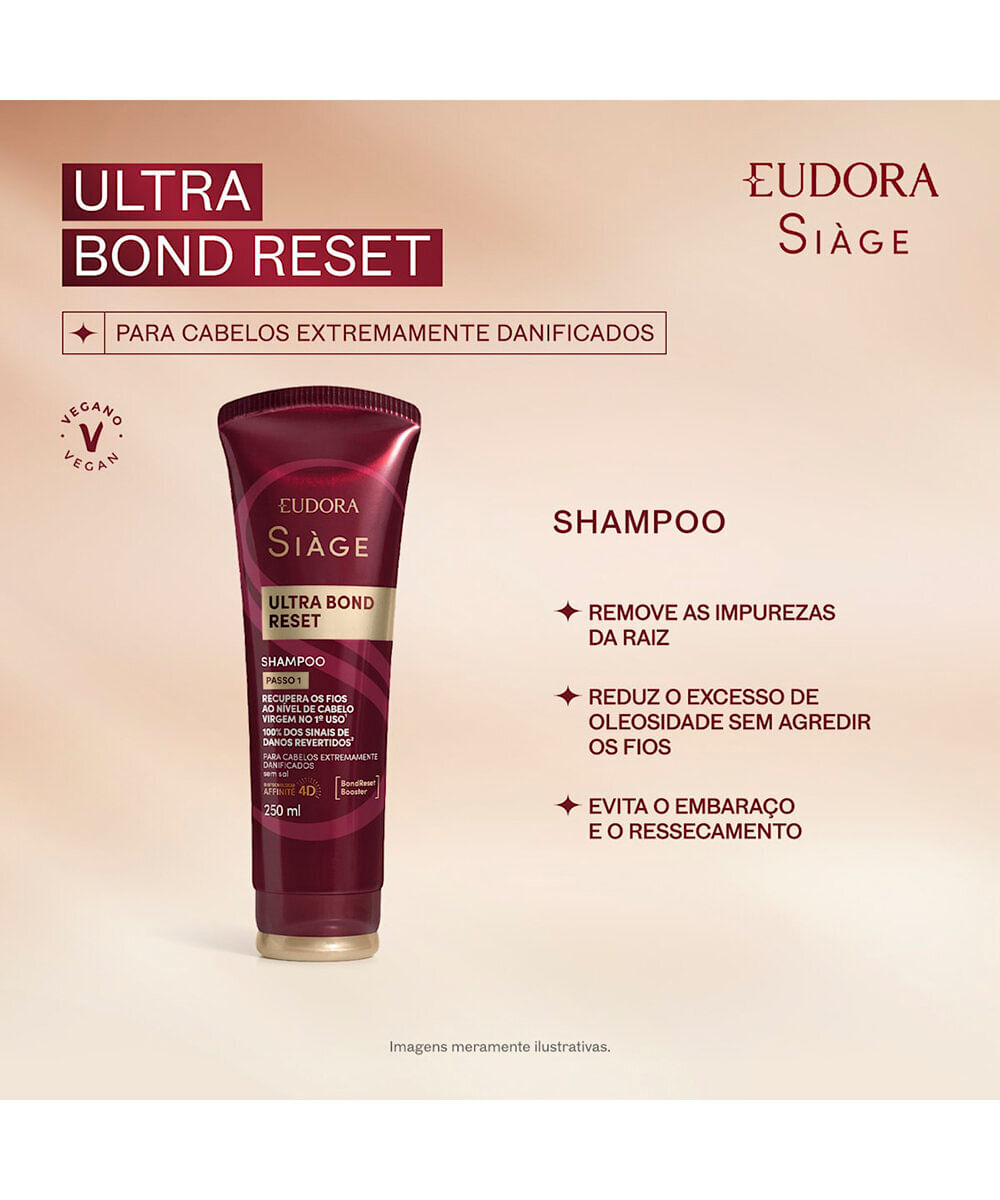 shampoo eudora siàge ultra bond reset 250ml
