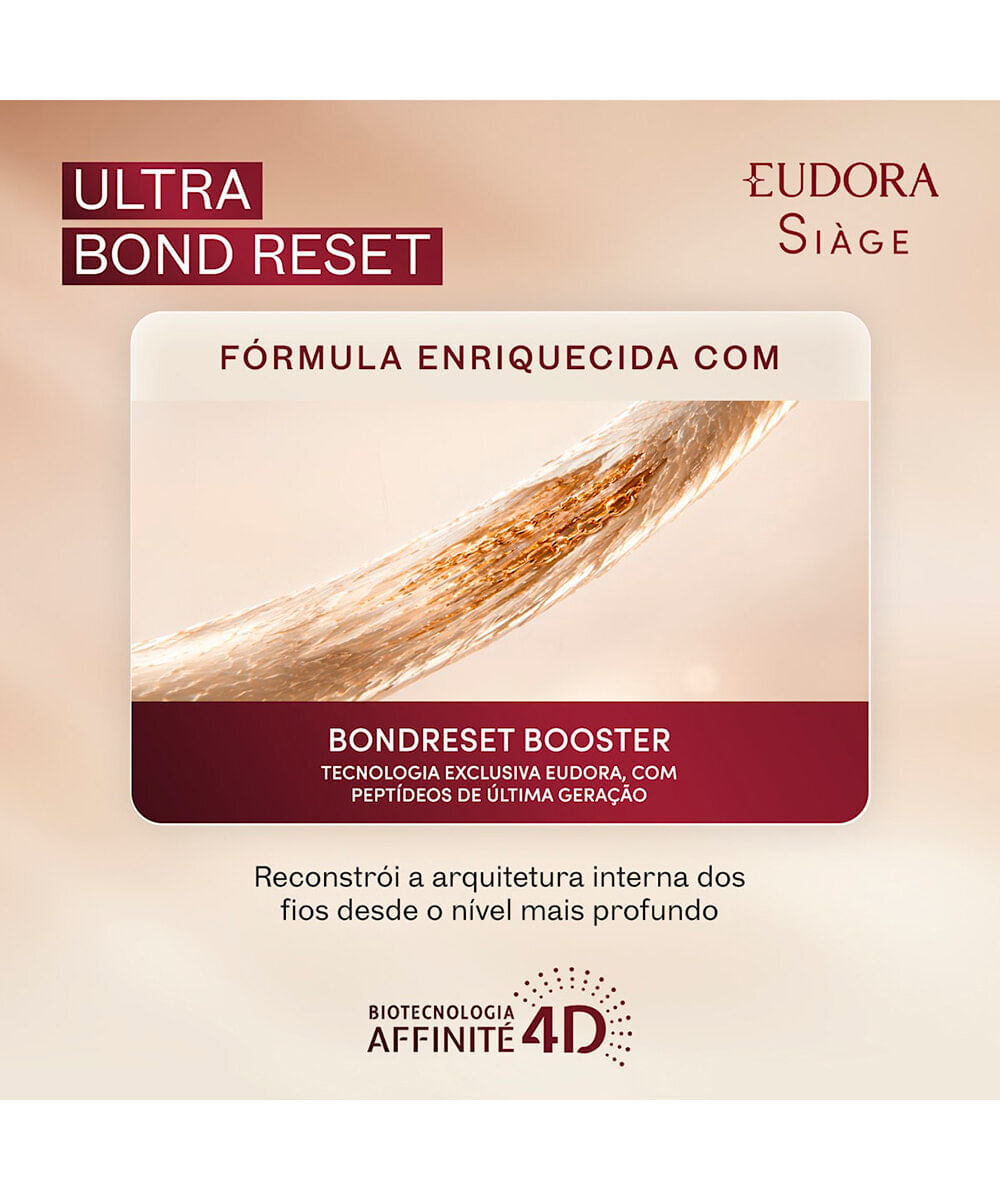 máscara capilar eudora siàge ultra bond reset regeneradora 250g
