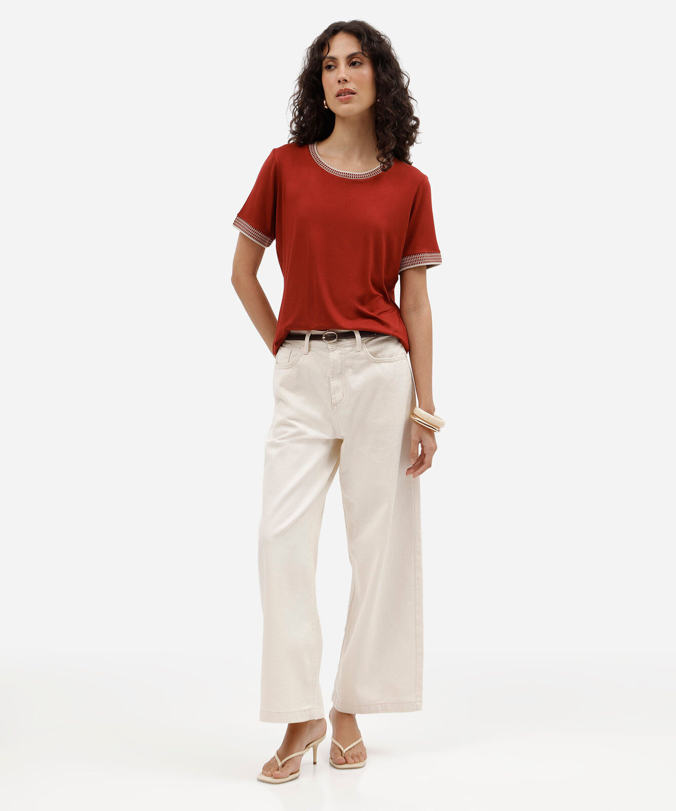 blusa feminina de viscose manga curta vinho