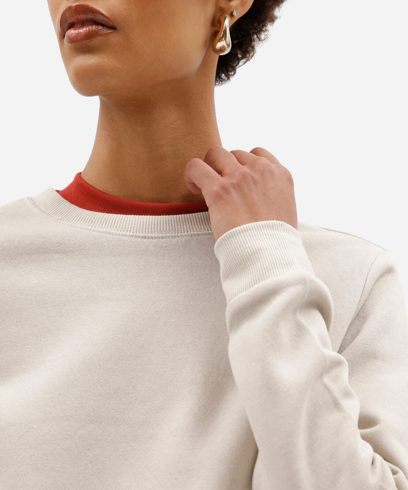 blusa feminina de moletom manga raglan cinza