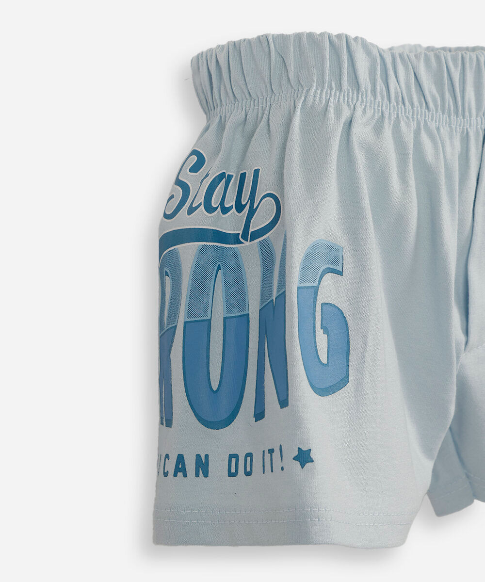 pijama curto infantil de algodão patrulha canina azul