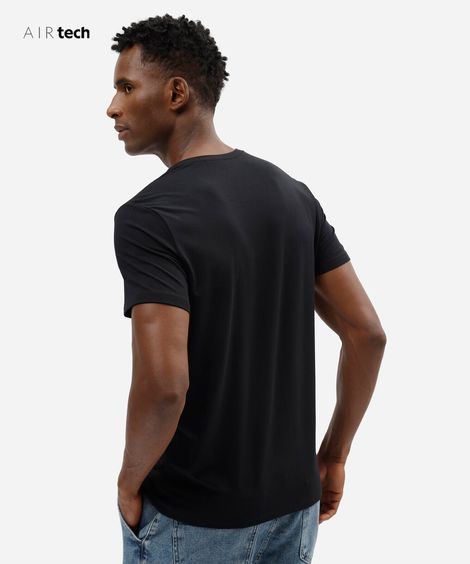 camiseta masculina manga curta AIRtech preta