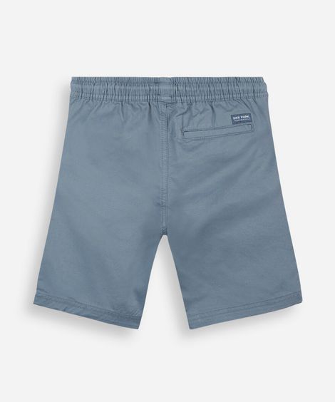 bermuda infantil de sarja cós elástico azul