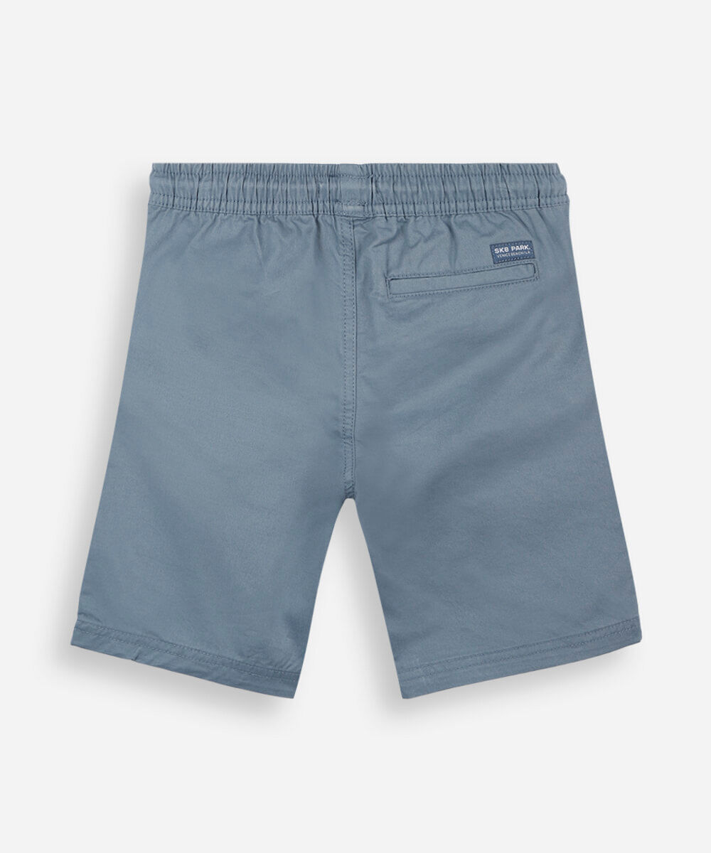 bermuda infantil de sarja cós elástico azul