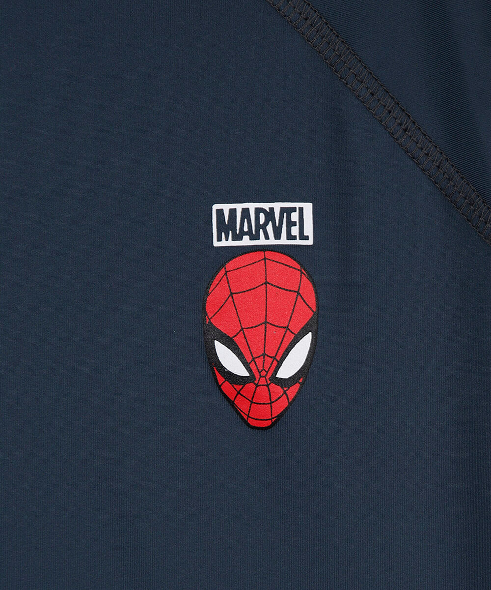 camiseta de praia infantil manga longa homem aranha com proteção uv cinza