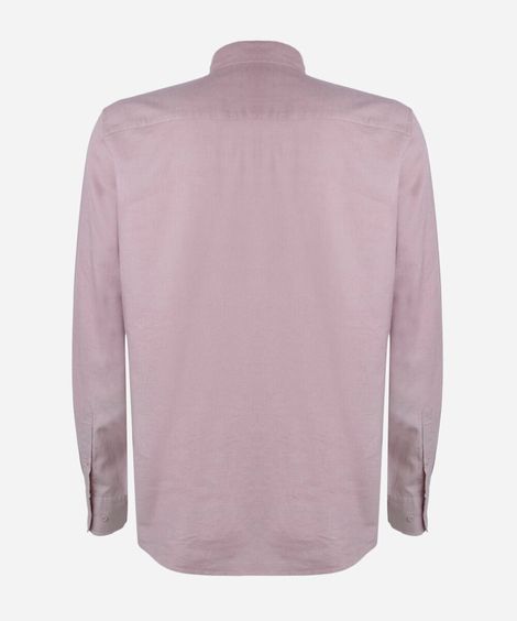 camisa masculina com linho manga longa lilás