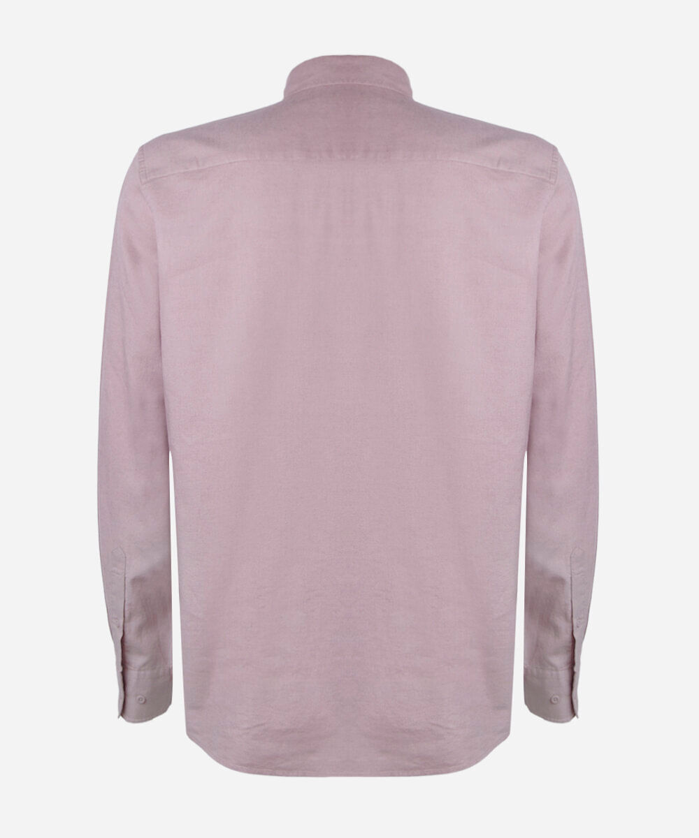 camisa masculina com linho manga longa lilás