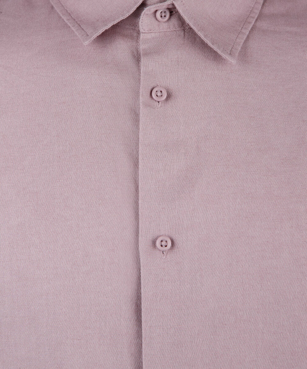 camisa masculina com linho manga longa lilás