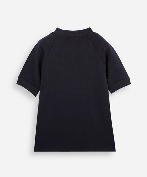 camiseta infantil slim raglan preta