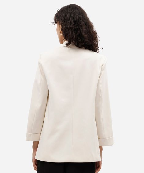 blazer de alfaiataria feminino com martingale off white