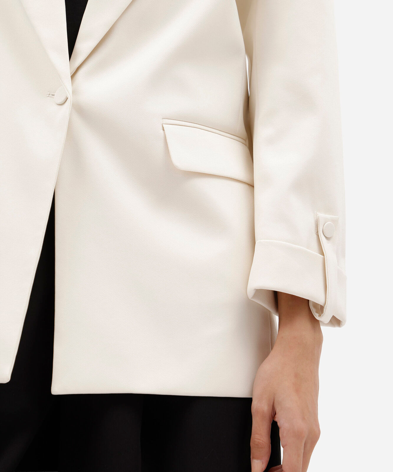 blazer de alfaiataria feminino com martingale off white