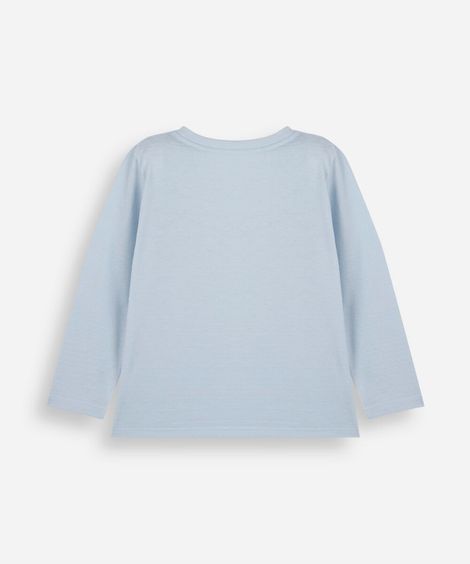 camiseta infantil com algodão manga longa homem aranha azul
