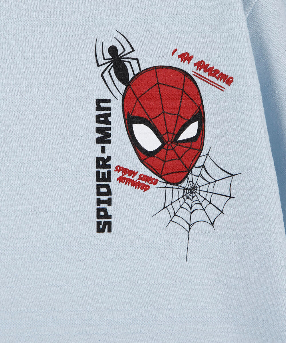 camiseta infantil com algodão manga longa homem aranha azul