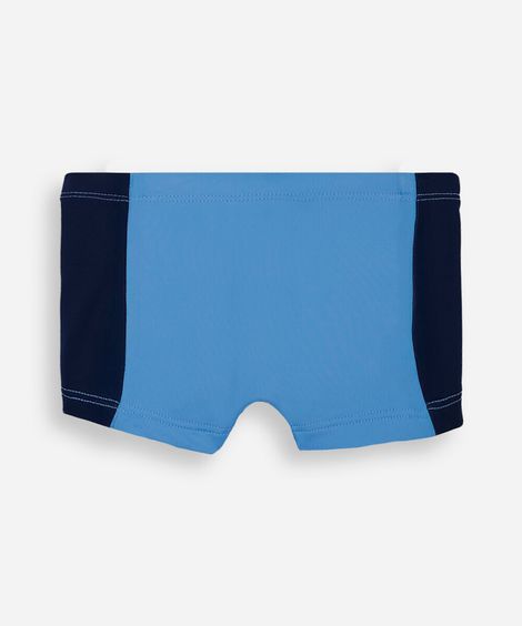sunga boxer infantil com recorte azul