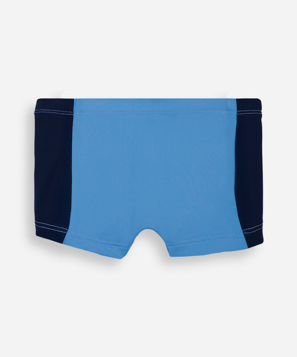 sunga boxer infantil com recorte azul