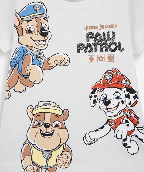conjunto curto infantil de algodão patrulha canina colorido