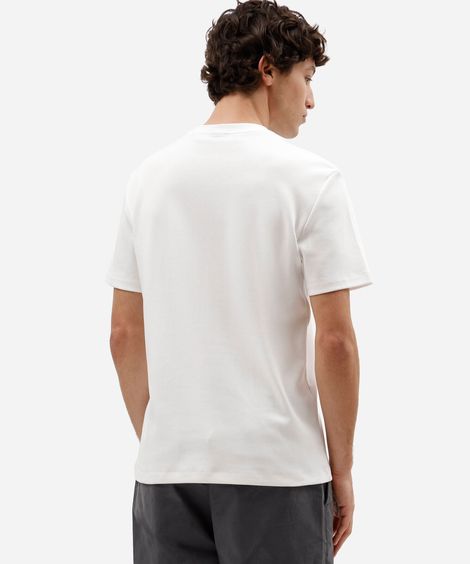 camiseta slim fit masculina de algodão peruano manga curta branca