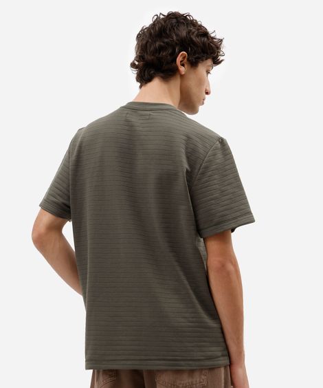camiseta masculina com algodão manga curta canelada verde
