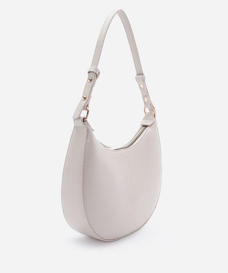 bolsa baguete alça fina off white