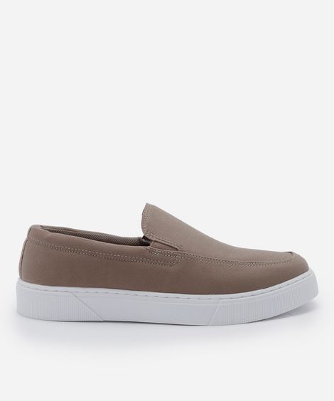 tênis slip on texturizado bege
