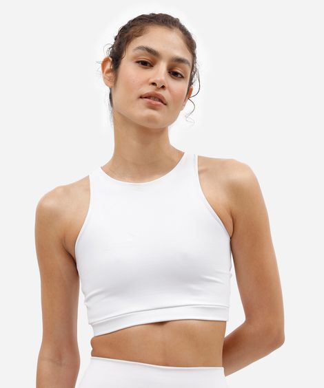 top esportivo feminino de poliamida branco