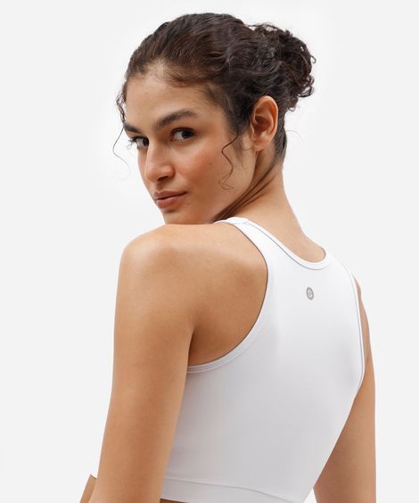 top esportivo feminino de poliamida branco