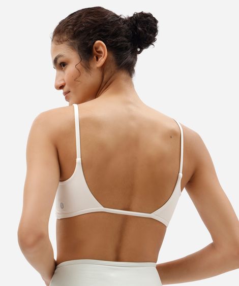 top decote coração alça fina esportivo off white