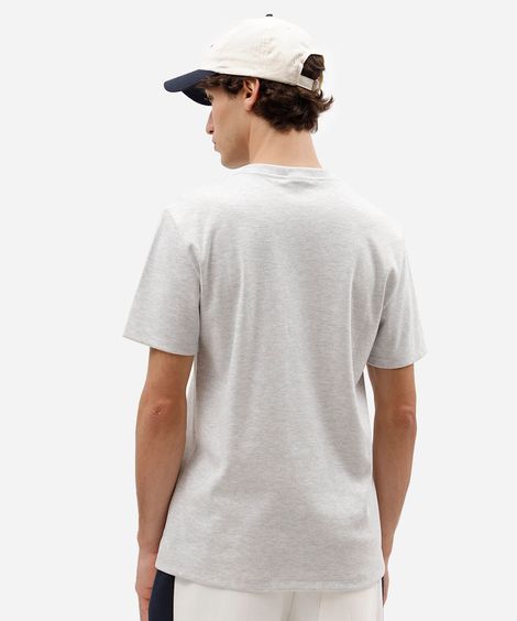 camiseta slim fit masculina com algodão peruano manga curta cinza