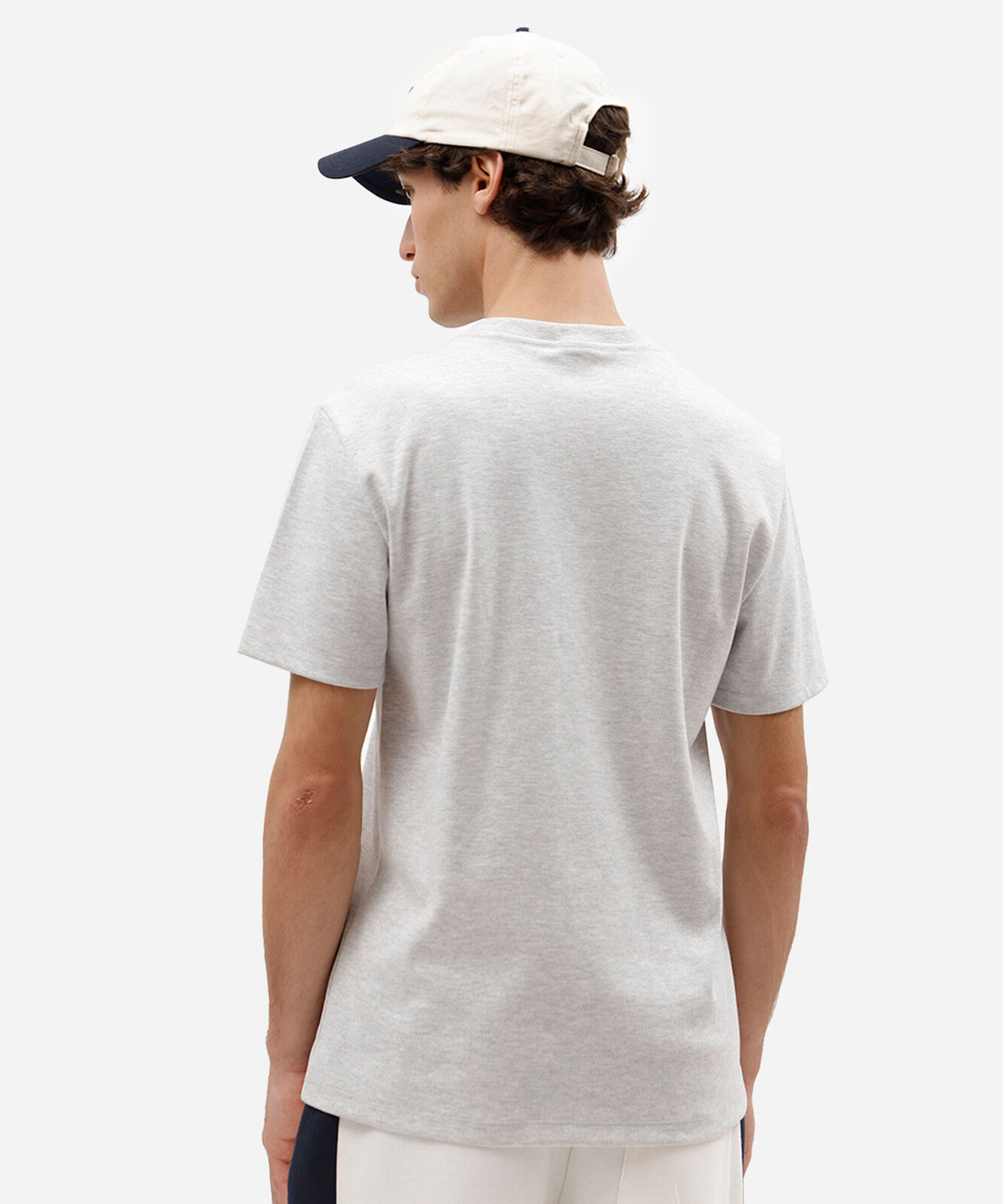 camiseta slim fit masculina com algodão peruano manga curta cinza