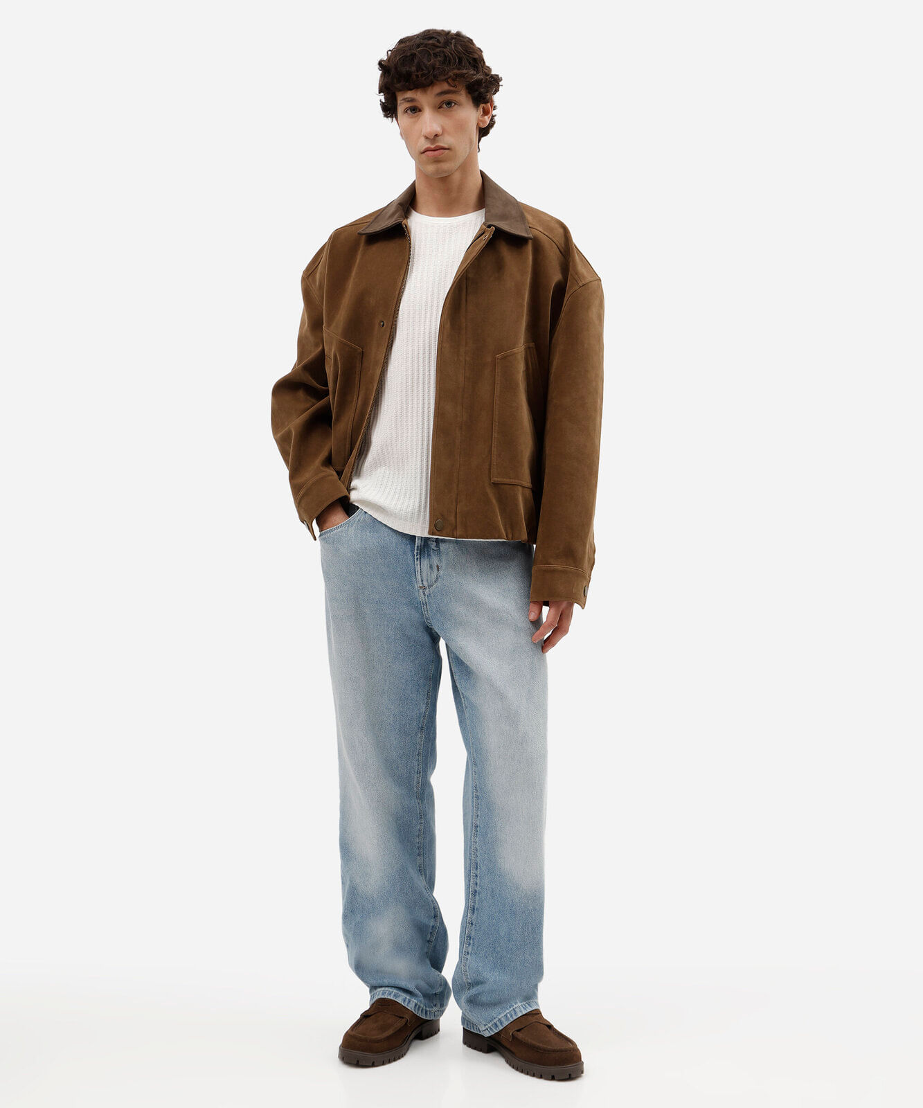 camiseta masculina malha de algodão off white