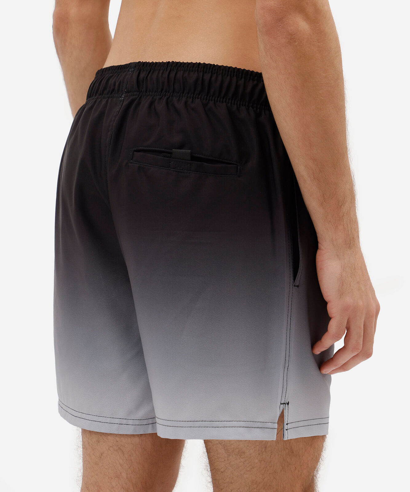 short masculino cós elástico degradê preto