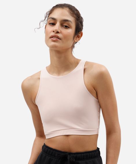 top esportivo feminino de poliamida rosa