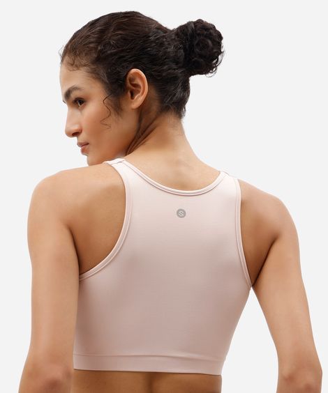 top esportivo feminino de poliamida rosa