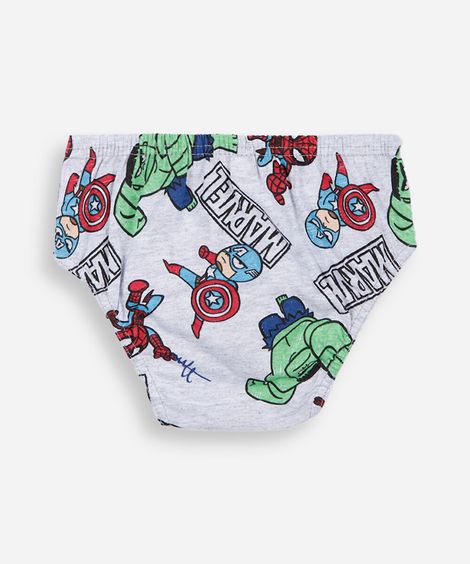 kit de 5 cuecas slip infantil de algodão os vingadores colorido