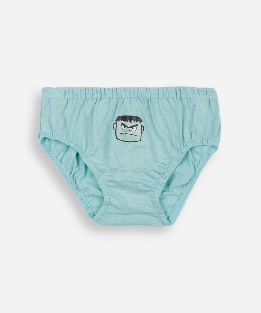 kit de 5 cuecas slip infantil de algodão os vingadores colorido