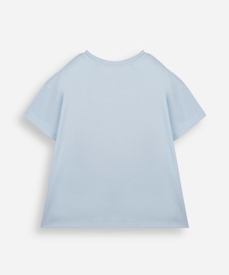 camiseta infantil de algodão manga curta hello kitty e amigos azul