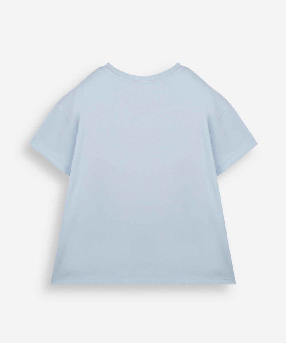 camiseta infantil de algodão manga curta hello kitty e amigos azul