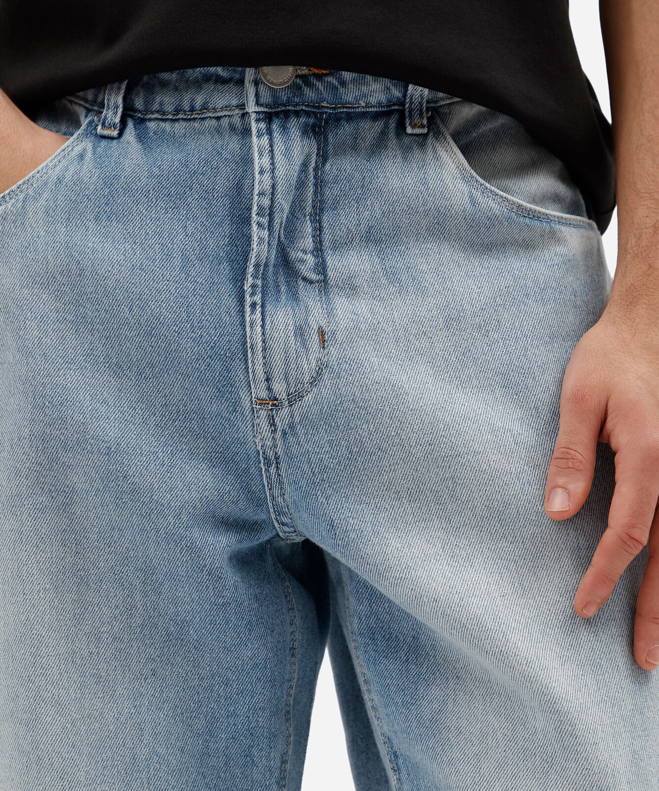 calça wide leg masculina jeans azul