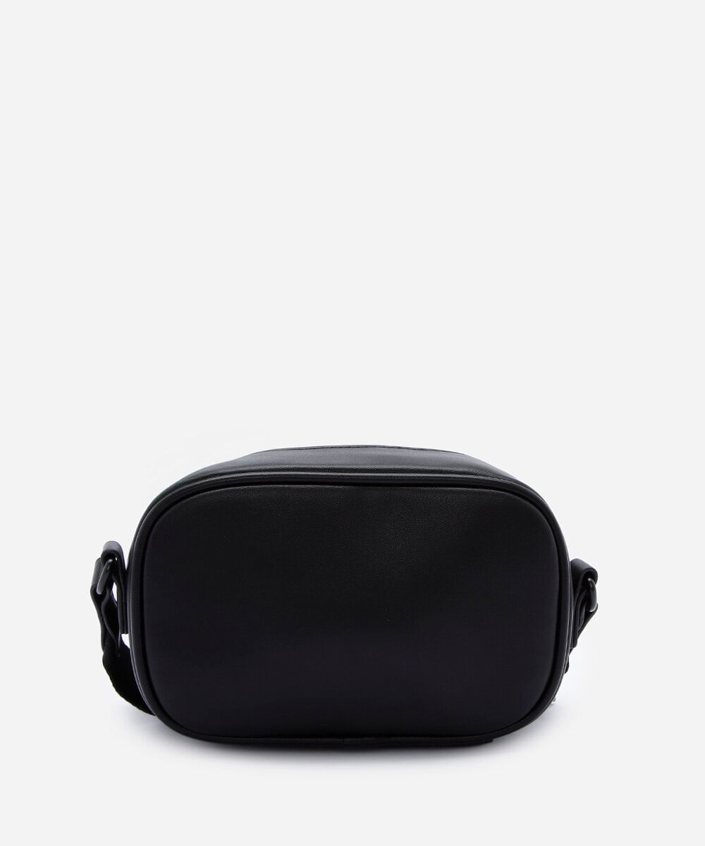 bolsa shoulder bag masculina retangular de pu preta