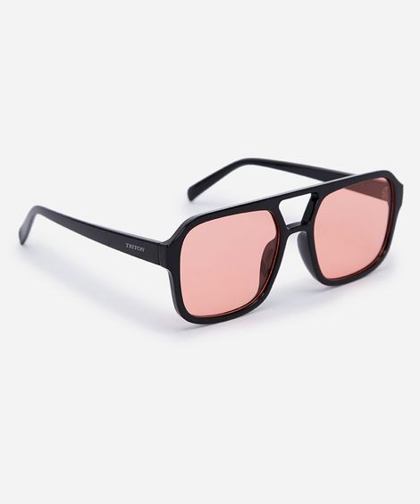 óculos de sol feminino quadrado de acetato triton preto