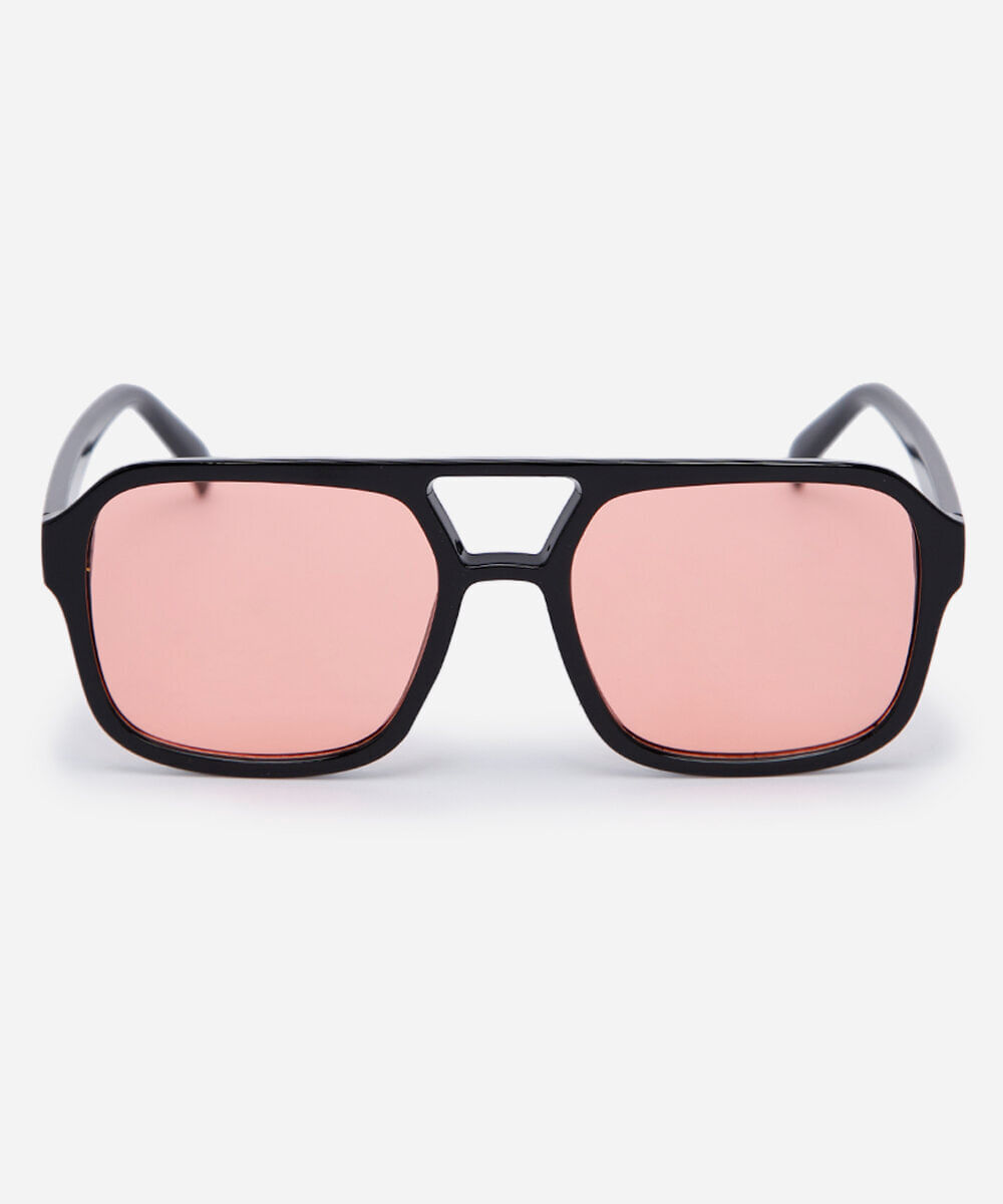 óculos de sol feminino quadrado de acetato triton preto