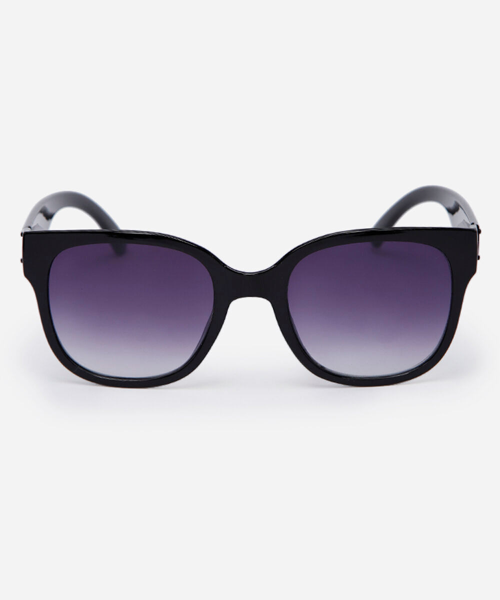 óculos de sol feminino quadrado de acetato triton preta